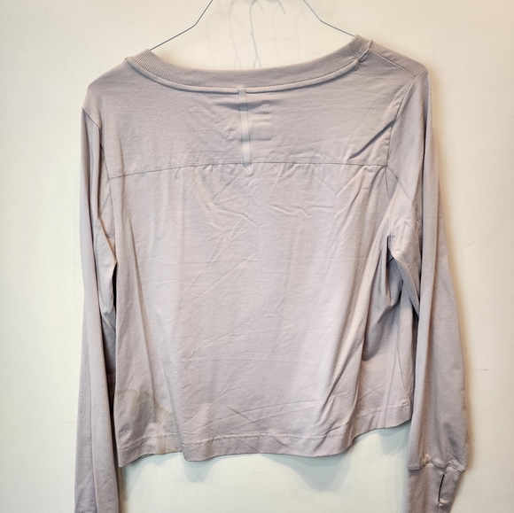 Target All in Motion Gray Cotton Athletic Top Long Sleeve Lightweight Boxy S - Picture 10 of 11